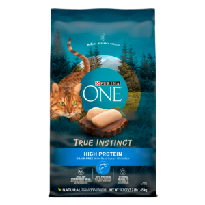 Purina One True Instinct Dry Cat Food Ocean Whitefish, Grain-Free, 3.2 lb Bag