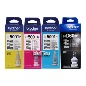 kit de tinta brother btd60bk negro y bt5001 colores dcp-t520w, mfc-t4500dw original