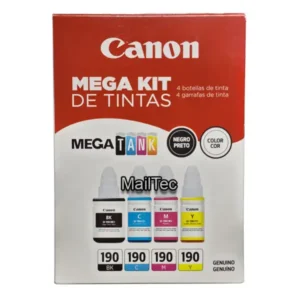 mega kit de tinta canon gi-190 los 4 colores g2100, g3100, g3110, g4100 original