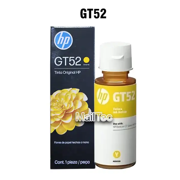 tinta hp gt52 yellow original