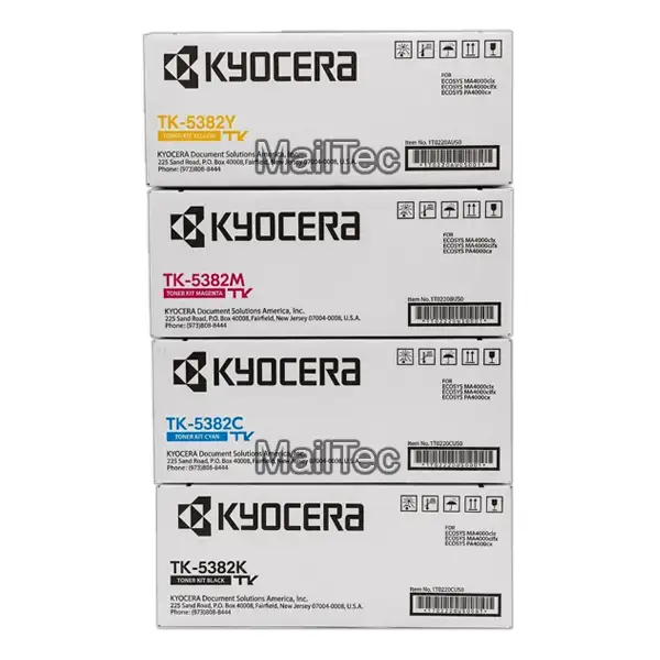 kit de toner kyocera tk-5382 negro y colores ecosys MA4000cix, MA4000cifx, PA4000xc original