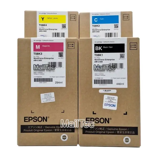 kit de tinta epson t08k negro y colores workforce enterprise AM-C400 original