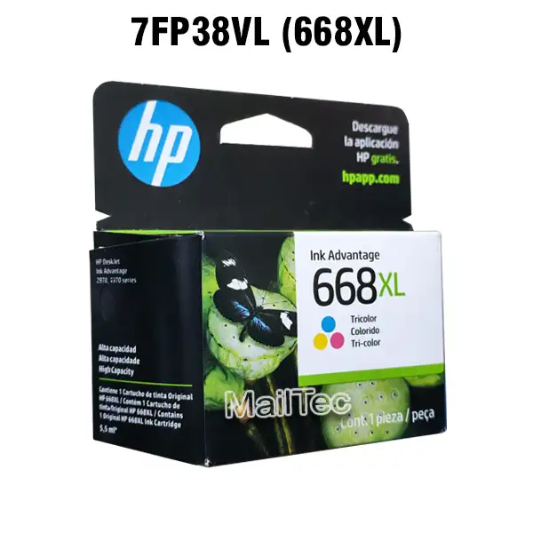 cartucho de tinta HP 668xl color DeskJet Ink Advantage 2900, 2975, 4300, 4375, 6500