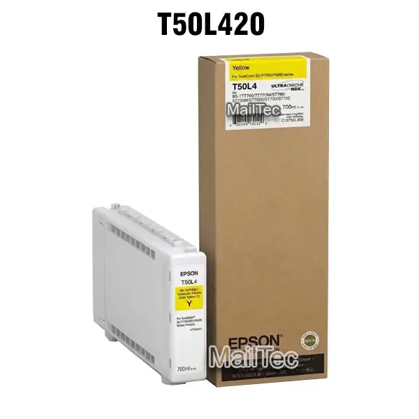 cartucho de tinta epson t50l4 yellow SureColor T5770DM, T5770DR, T7770D, T7770DM