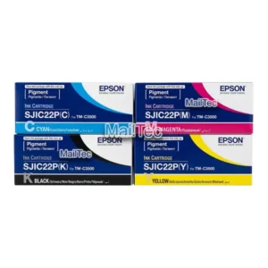 kit de tinta epson SJIC22P negro y colores ColorWorks c3500, tm-c3500 original