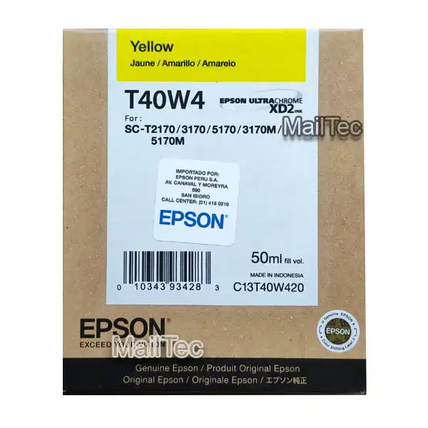 tinta epson t40w420 yellow SureColor T3170, T5170, T3170M, T5170M original