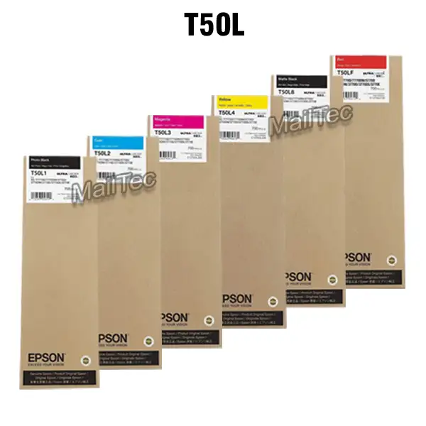 tinta epson t50l los 6 colores SureColor T5770DM, T5770DR, T7770D, T7770DM