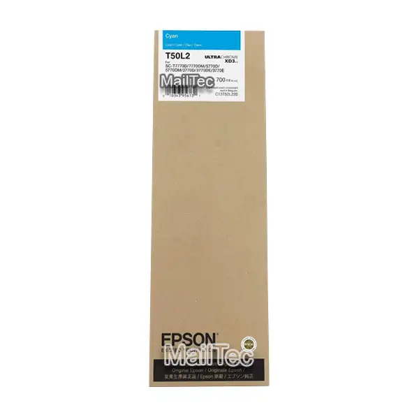 tinta epson t50l220 cyan SureColor T5770DM, T5770DR, T7770D, T7770DM original